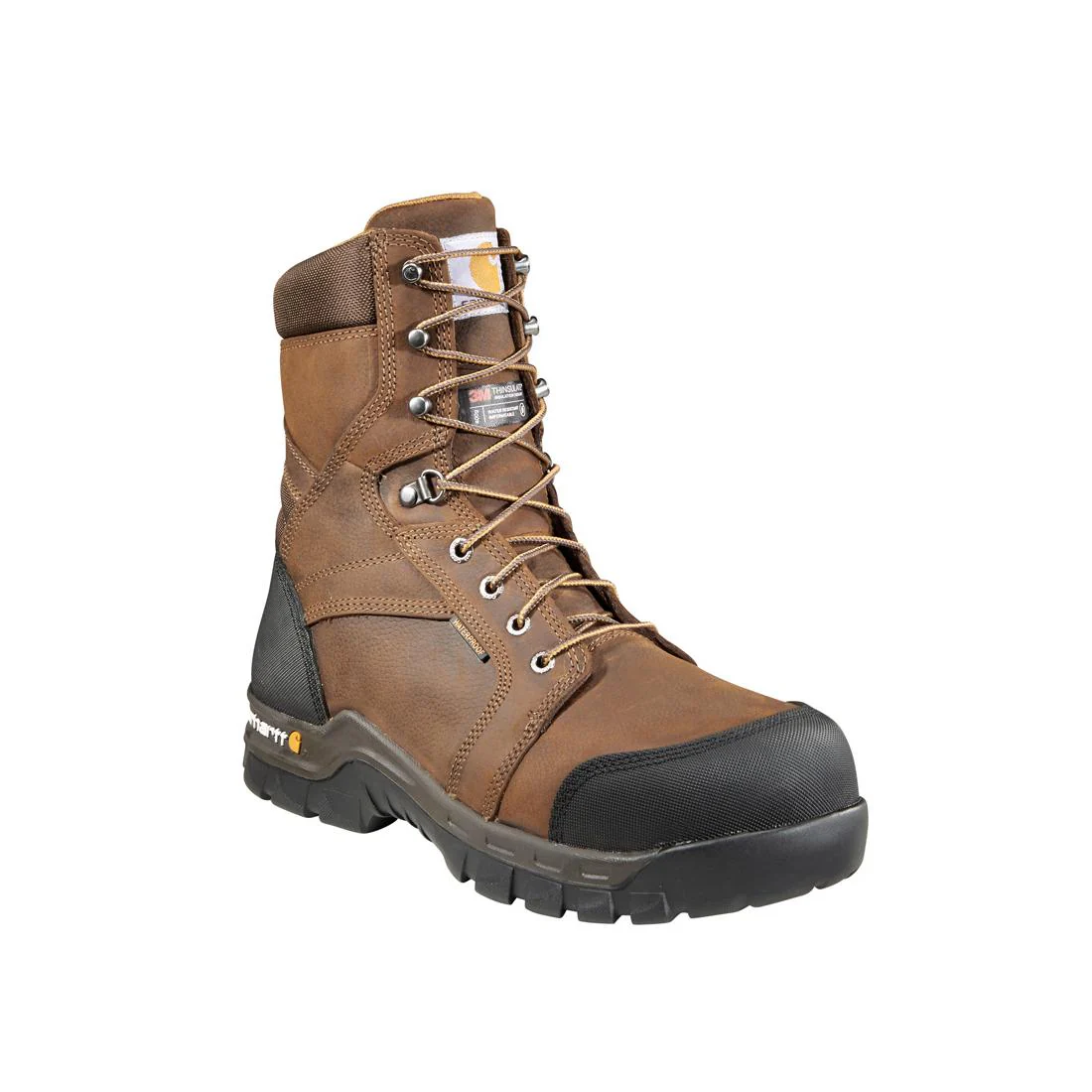 8" Rugged Flex Waterproof Insulated Composite Toe Work Boot Brown - Image 2