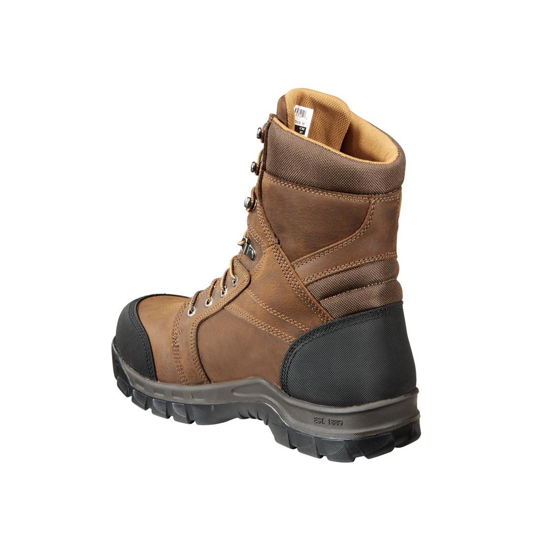 8" Rugged Flex Waterproof Insulated Composite Toe Work Boot Brown - Image 6