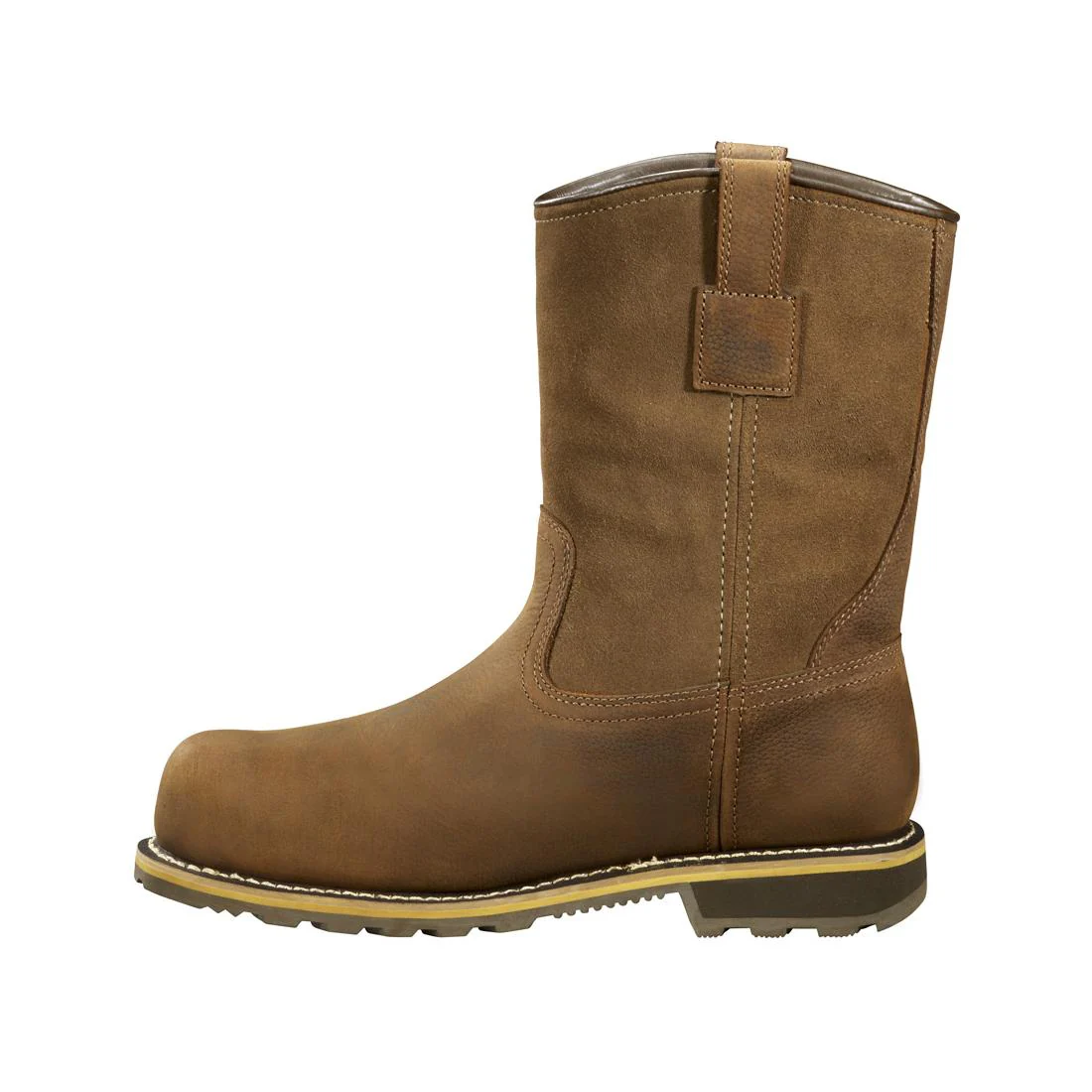 10" Traditional Welt Nano-Toe Waterproof Wellington Pull-On Work Boot Brown - Image 6