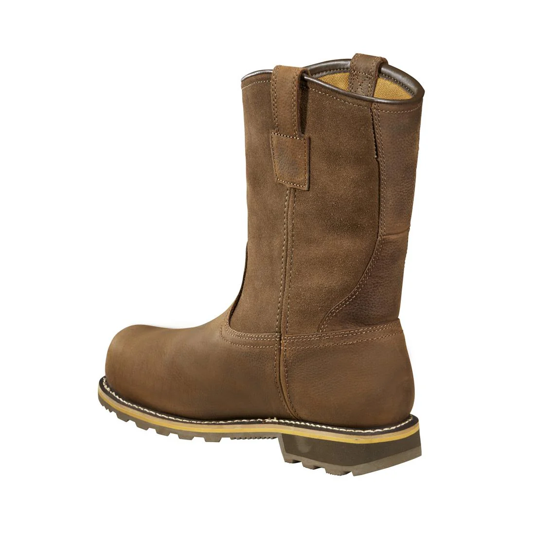 10" Traditional Welt Nano-Toe Waterproof Wellington Pull-On Work Boot Brown - Image 7