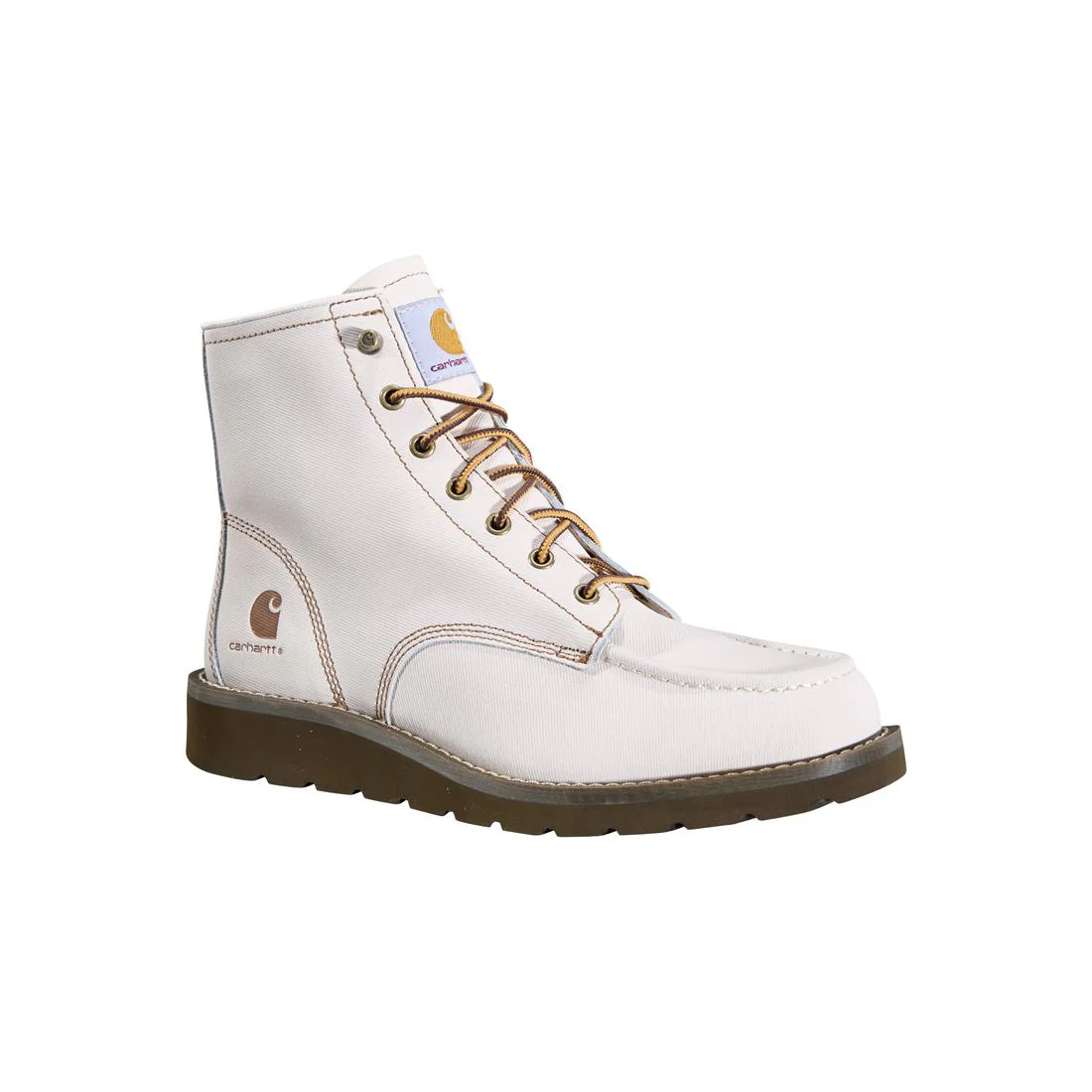 6" Wedge Unlined Natural Soft-Toe Boot Off White - Image 2