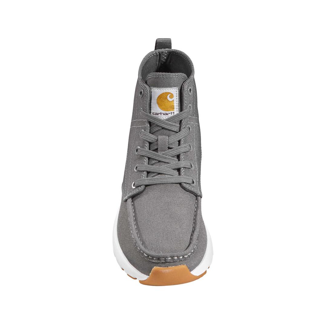 5" Women's Haslett Moc Toe Canvas Soft-Toe Chukka Grey - Image 4