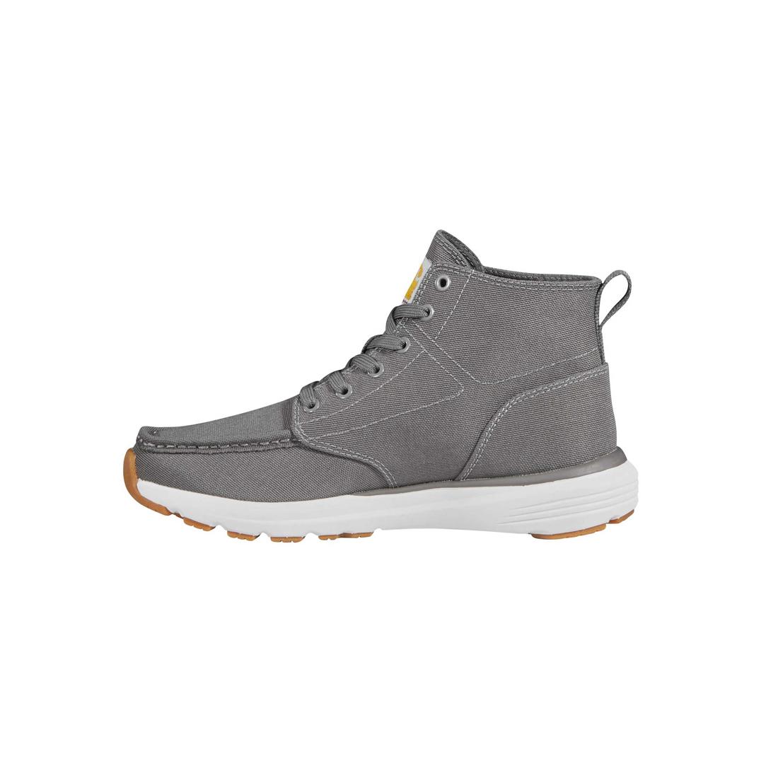 5" Women's Haslett Moc Toe Canvas Soft-Toe Chukka Grey - Image 6