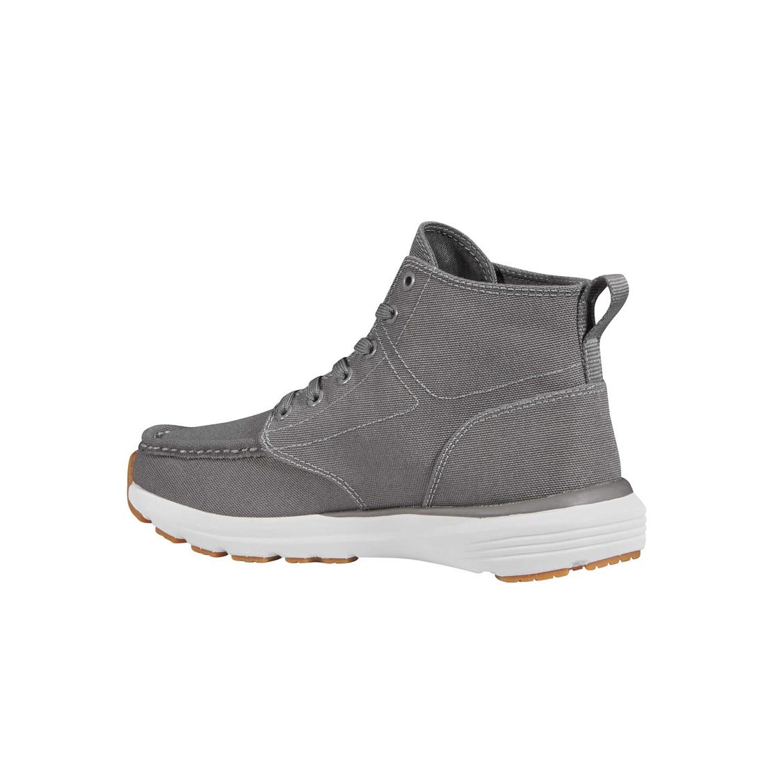 5" Women's Haslett Moc Toe Canvas Soft-Toe Chukka Grey - Image 7