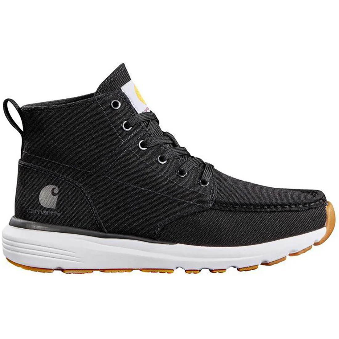 5" Women's Haslett Moc Toe Canvas Soft-Toe Chukka Black
