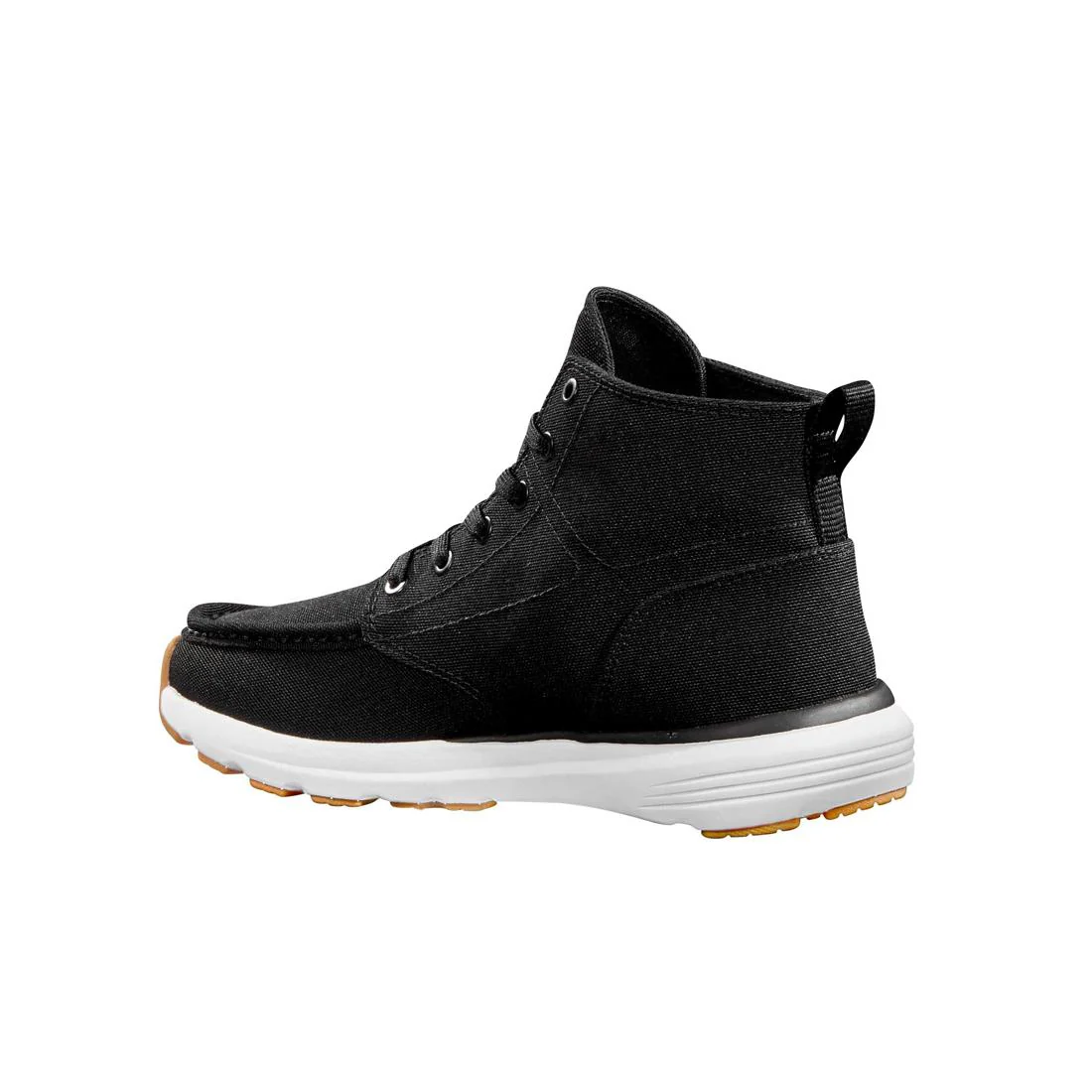5" Women's Haslett Moc Toe Canvas Soft-Toe Chukka Black - Image 7