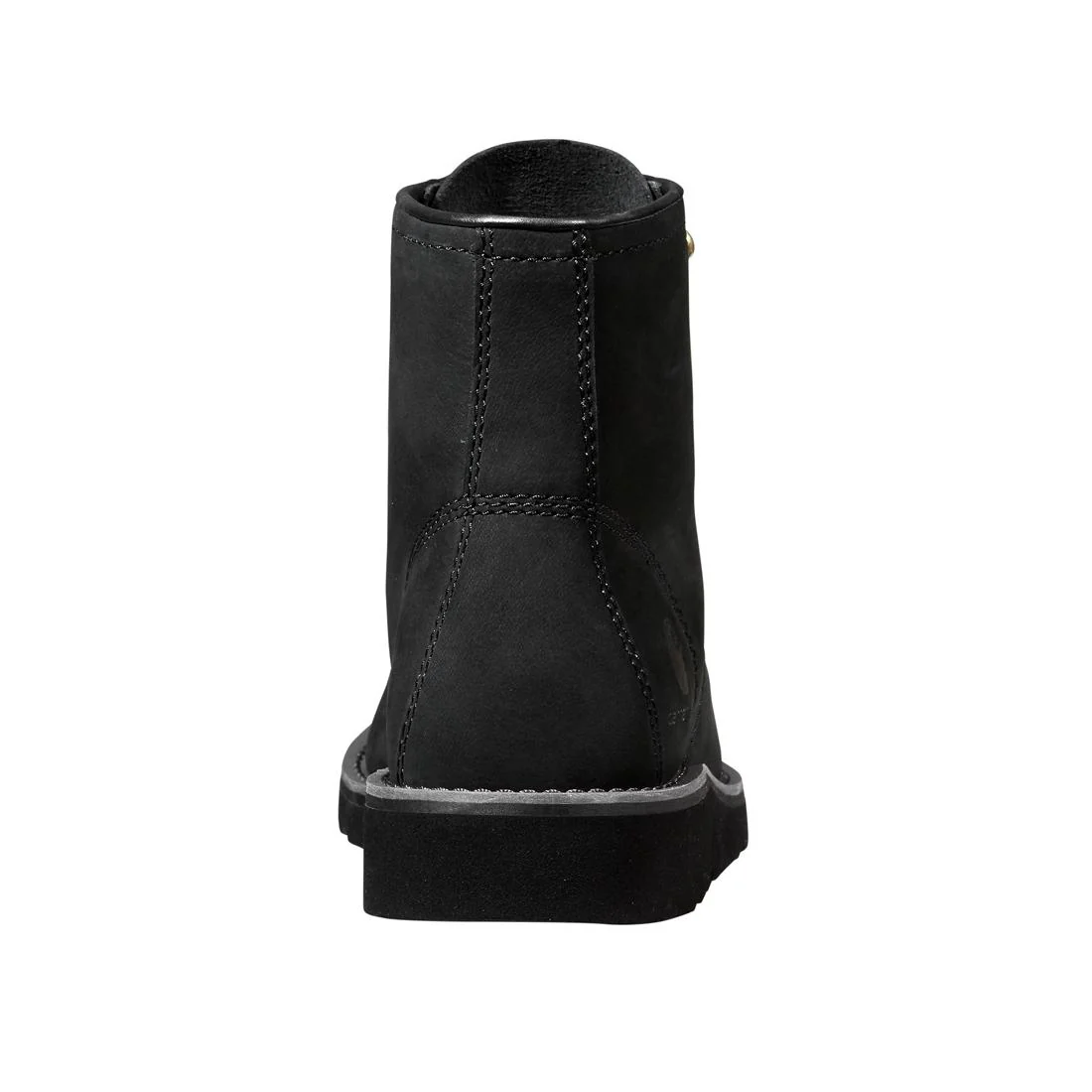6" Women's Moc Toe Wedge Soft Toe Boot Black Nubuck FW6141-W - Image 5