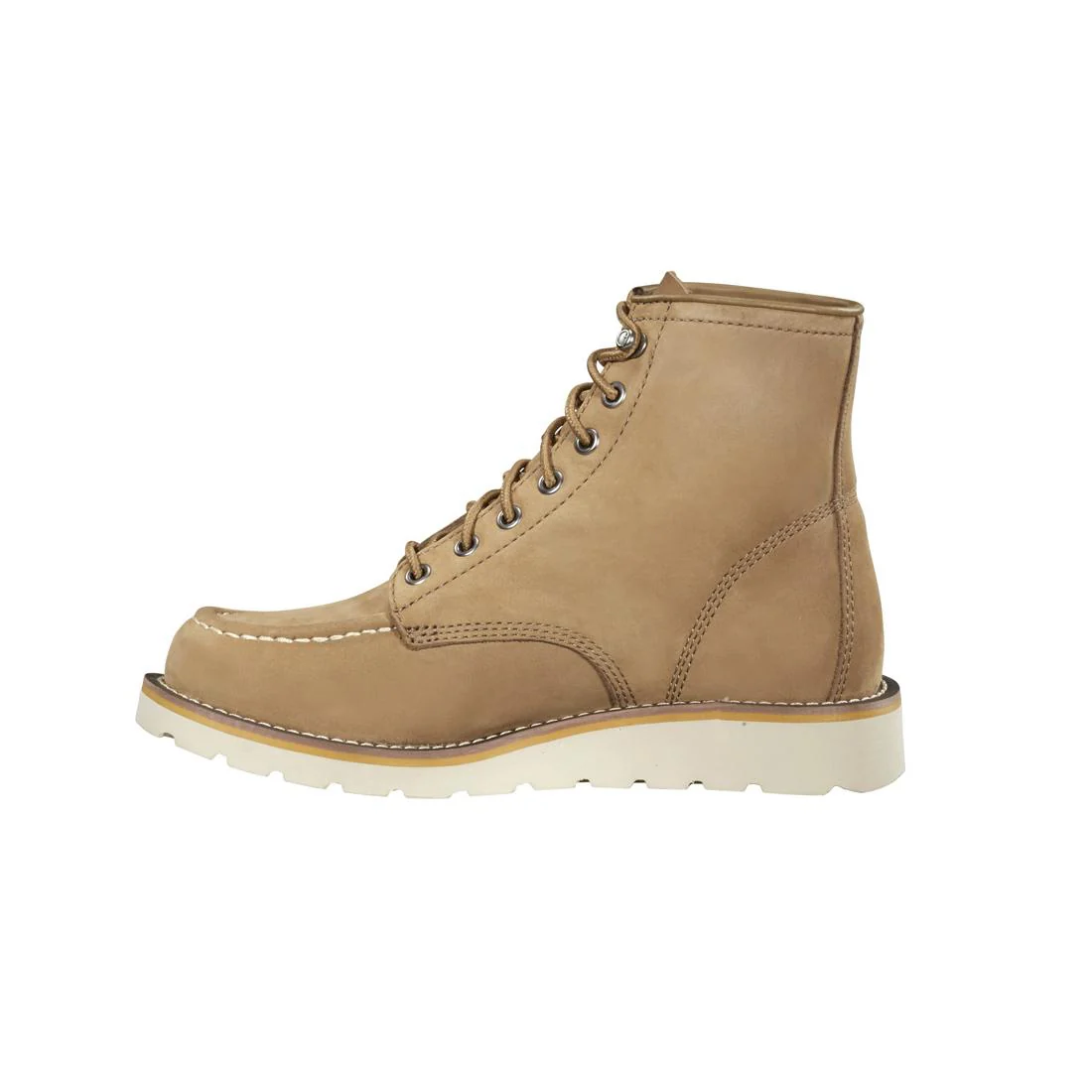 6" Women's Moc Toe Wedge Soft Toe Boot Coyote - Image 6