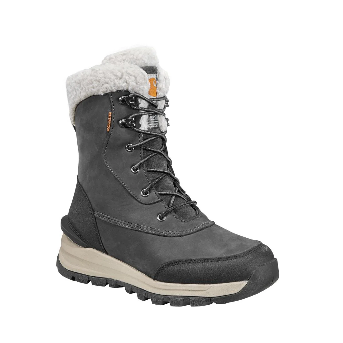 8" Women's Pellston Waterproof Insulated Winter Soft Toe Boot Dark Grey - Image 2