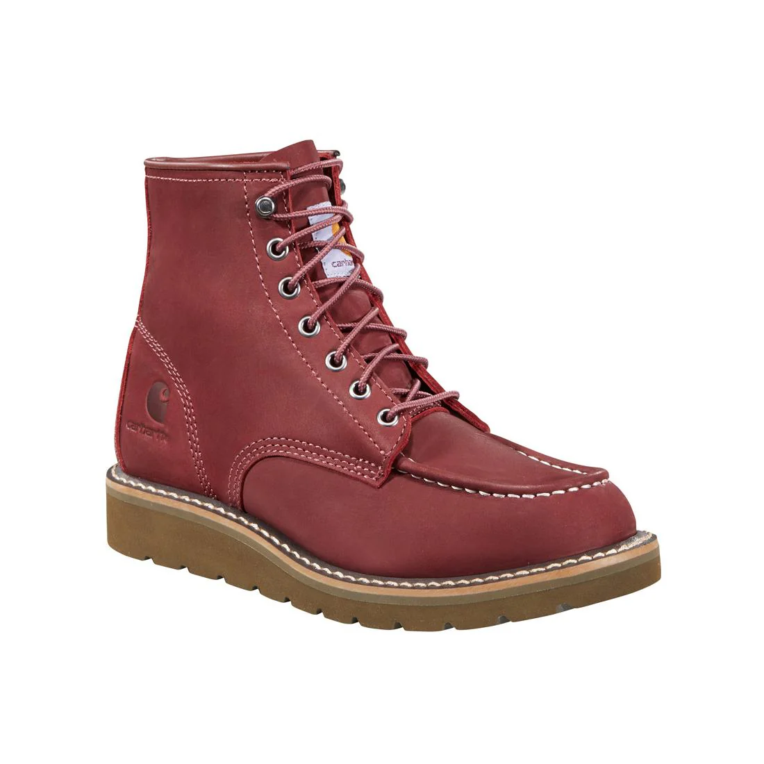6" Women's Wedge Unlined Soft-Toe Boot Burgundy - Image 2