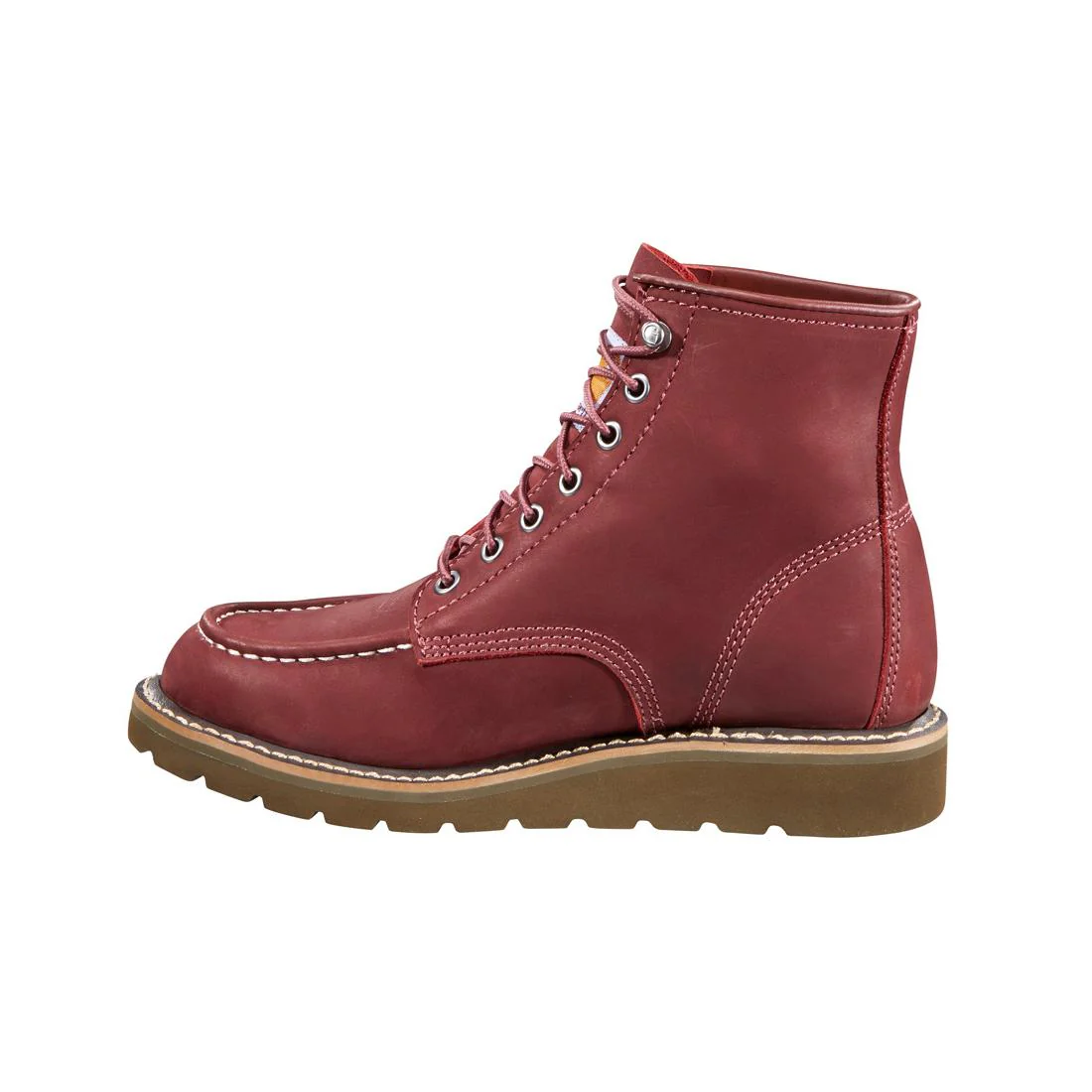 6" Women's Wedge Unlined Soft-Toe Boot Burgundy - Image 6
