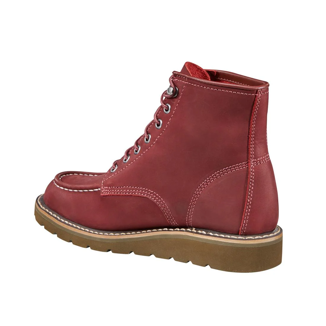 6" Women's Wedge Unlined Soft-Toe Boot Burgundy - Image 7