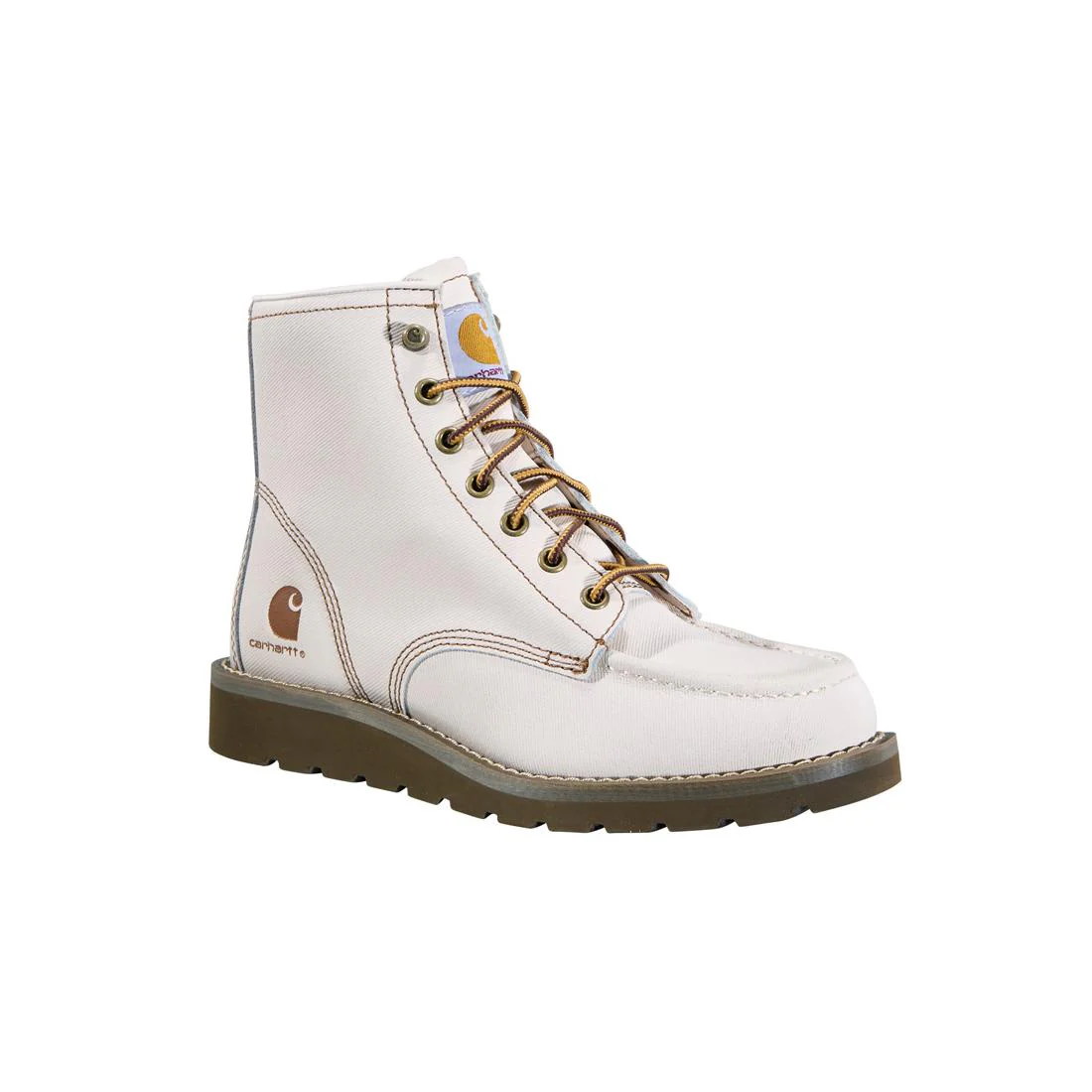 6" Women’s Wedge Unlined Soft-Toe Boot Off White - Image 2