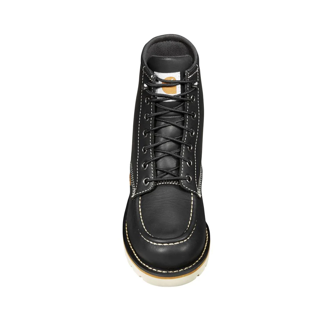 6" Women's Waterproof Moc Toe Wedge Soft Toe Work Boot Black - Image 4