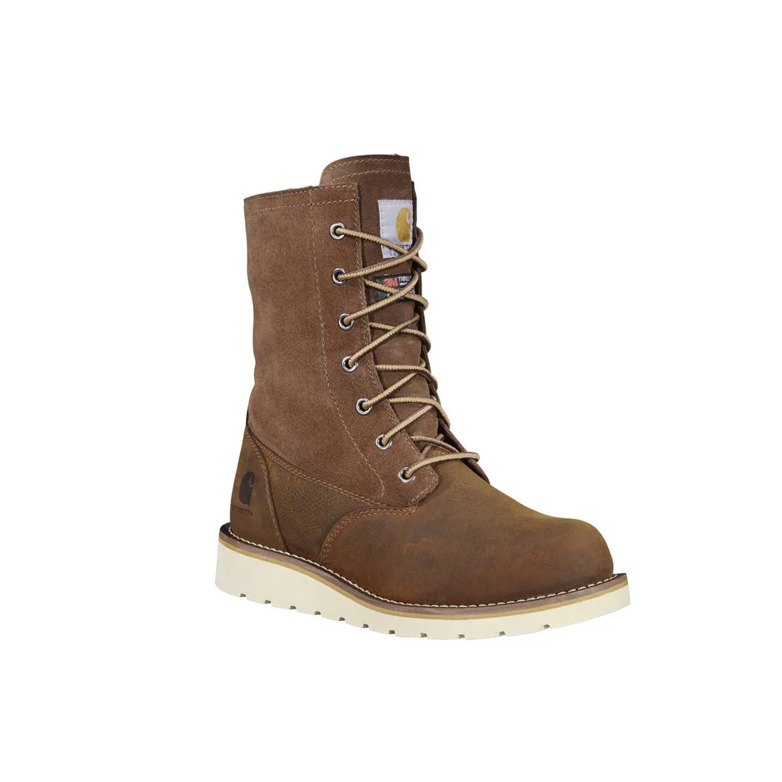 8" Women's Waterproof Sherpa Lined Fold Down Winter Wedge Soft Toe Boot Brown - Image 2