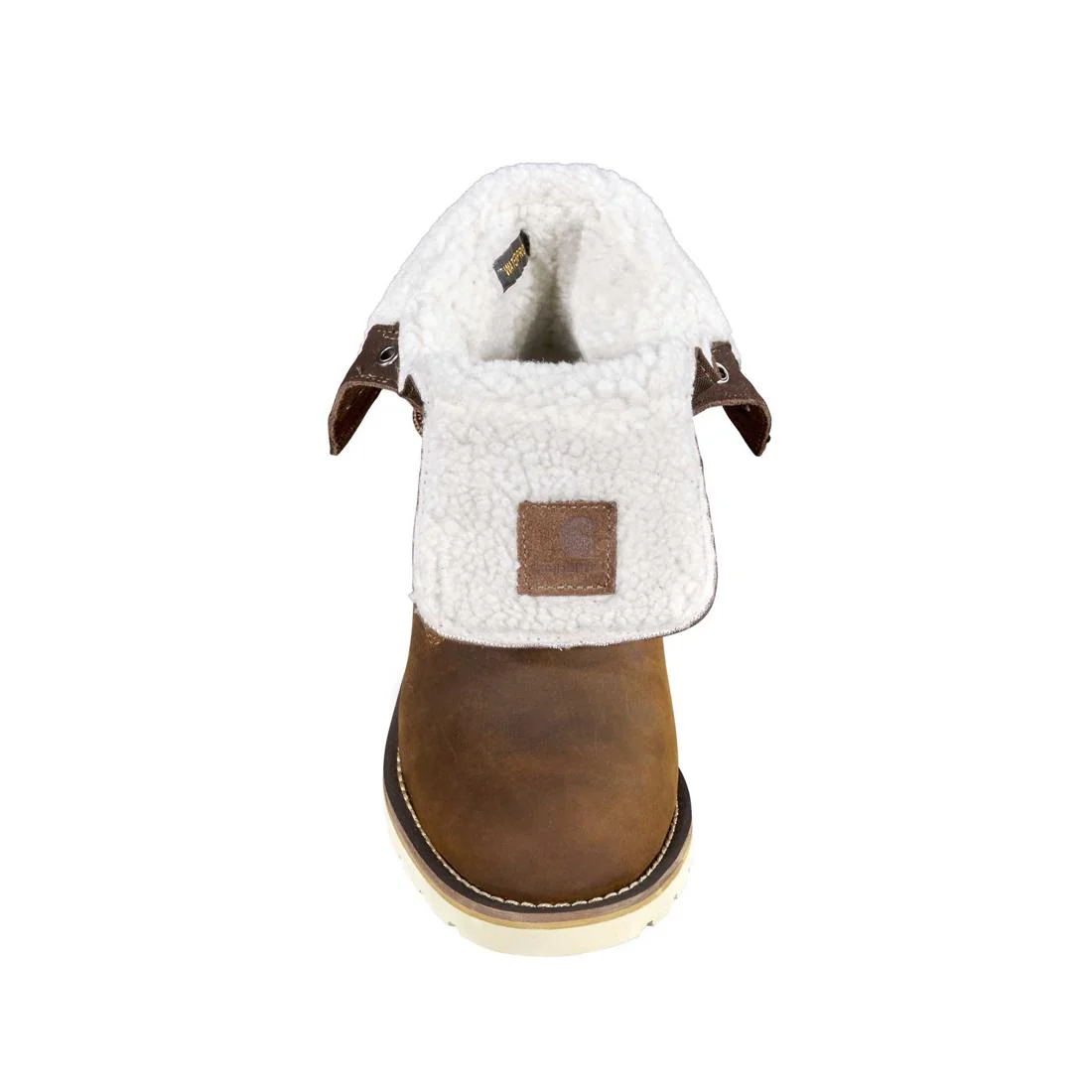 8" Women's Waterproof Sherpa Lined Fold Down Winter Wedge Soft Toe Boot Brown - Image 8