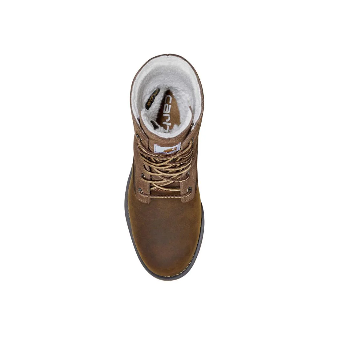8" Women's Waterproof Sherpa Lined Fold Down Winter Wedge Soft Toe Boot Brown - Image 9