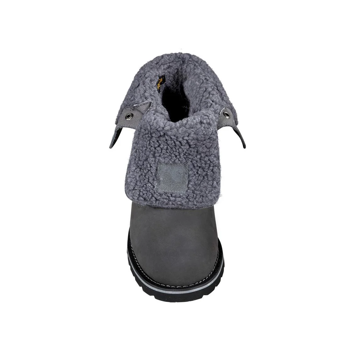 8" Women's Waterproof Sherpa Lined Fold Down Winter Wedge Soft Toe Boot Dark Grey - Image 9