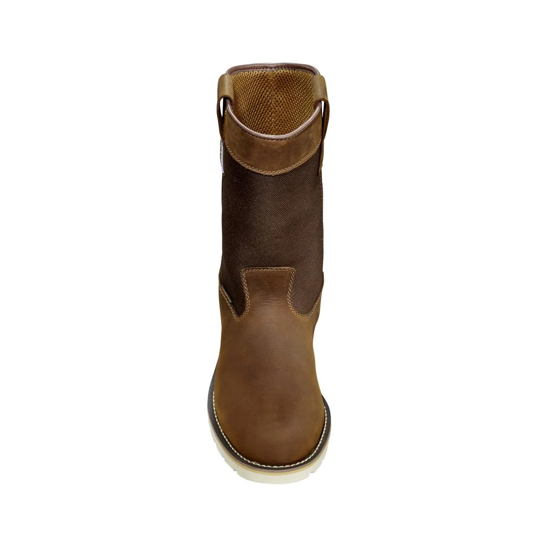10" Women's Wellington Steel-Toe Waterproof Pull-On Wedge Work Boot Brown - Image 4
