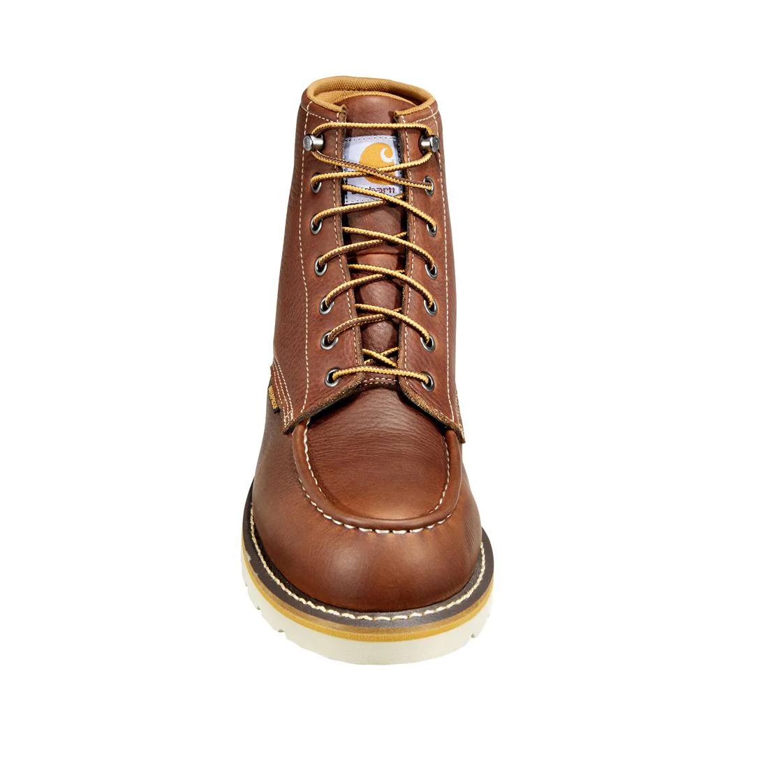 6" Waterproof Moc Wedge Steel Toe Work Boot Red Brown - Image 4