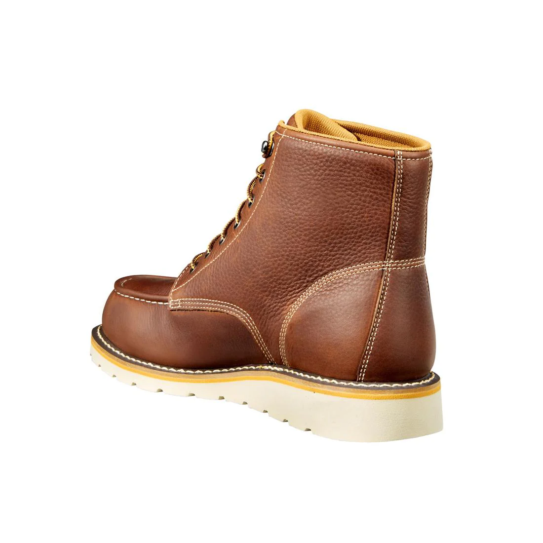 6" Waterproof Moc Wedge Steel Toe Work Boot Red Brown - Image 7