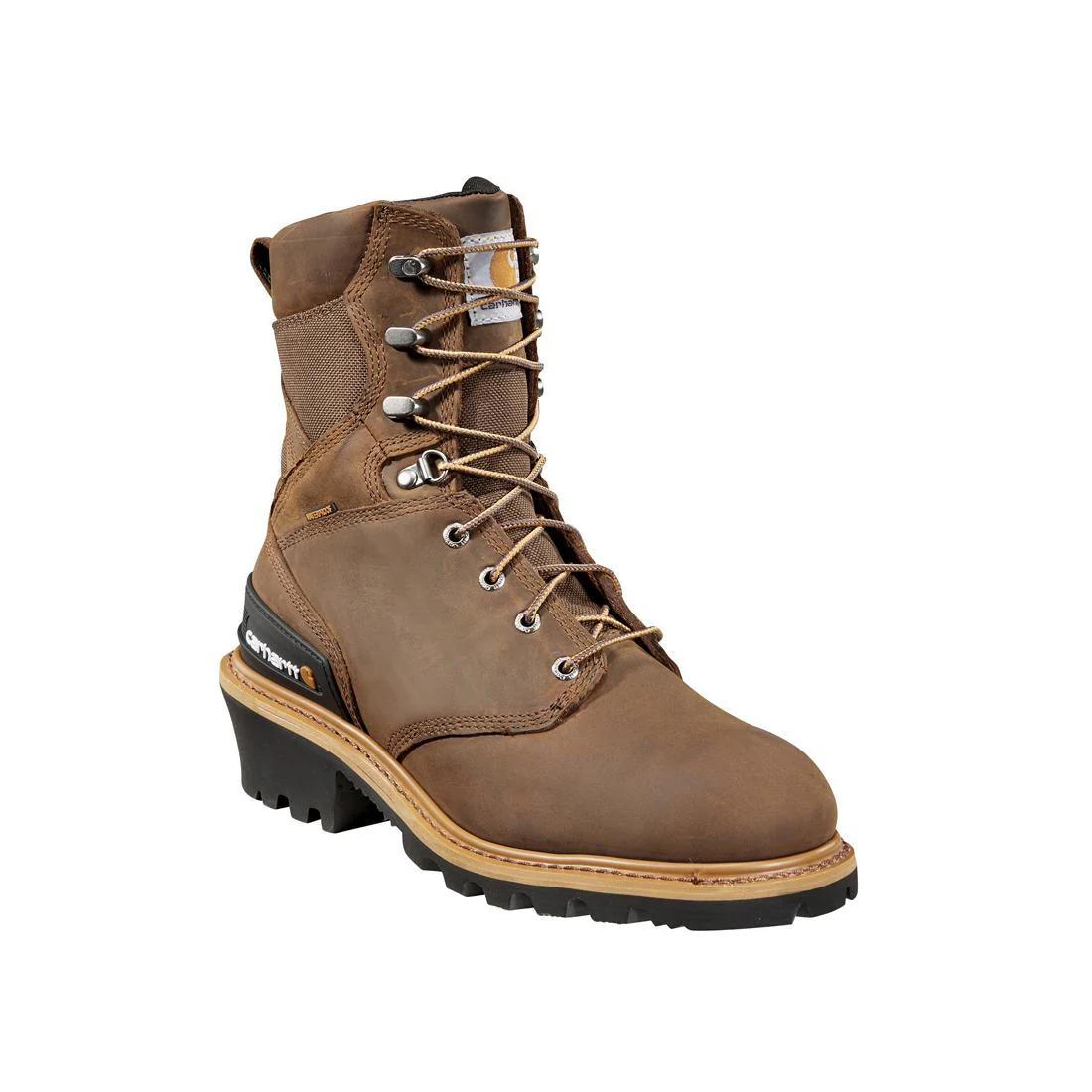 8" Waterproof Climbing Logger Composite Toe Work Boot Brown - Image 2