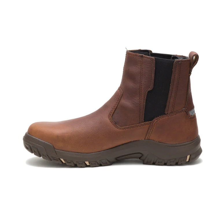 Abbey Women’s Steel-Toe Chelsea Work Boot Brown - Image 5