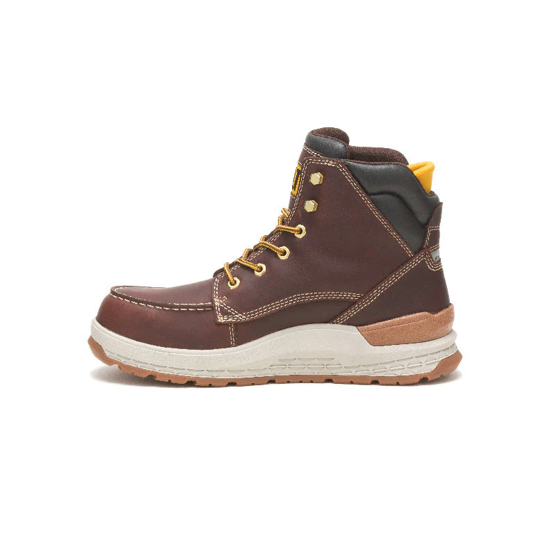 Impact Composite-Toe Waterproof Work Boot Red Brown - Image 7