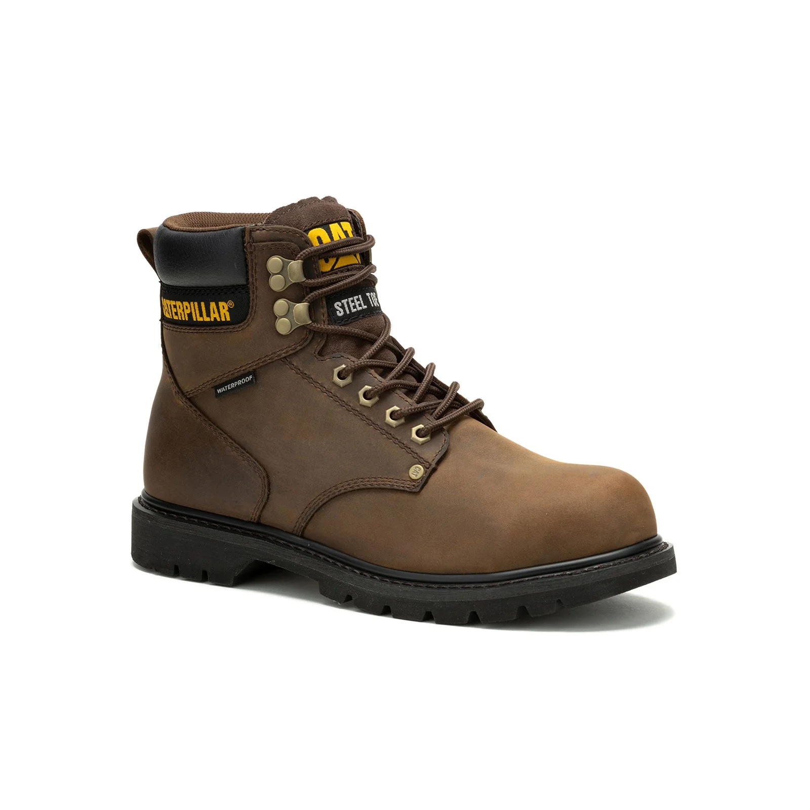 Second Shift Steel-Toe Waterproof Work Boot Dark Brown - Image 2