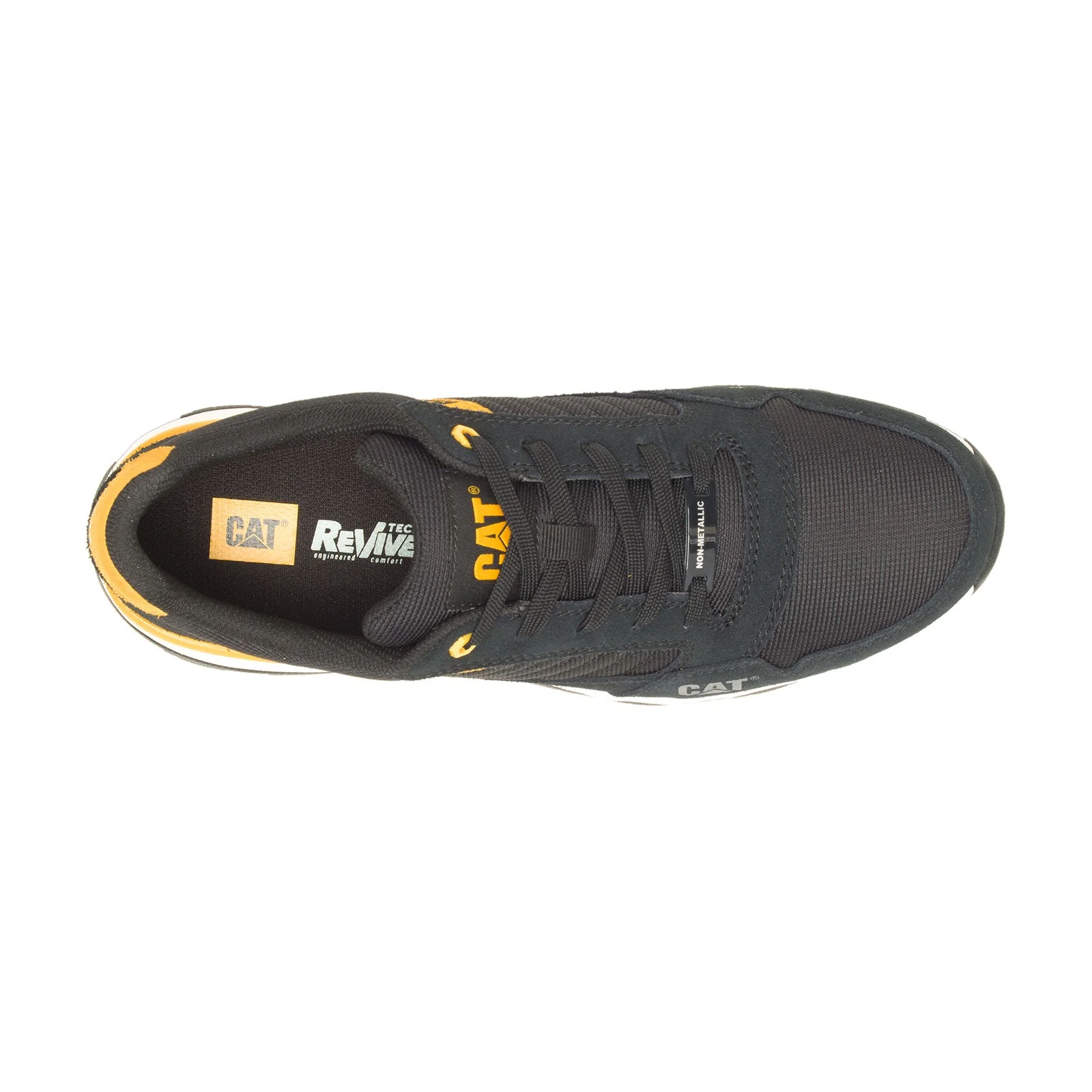 Venward Composite-Toe Work Shoe Black/Cat Yellow - Image 7