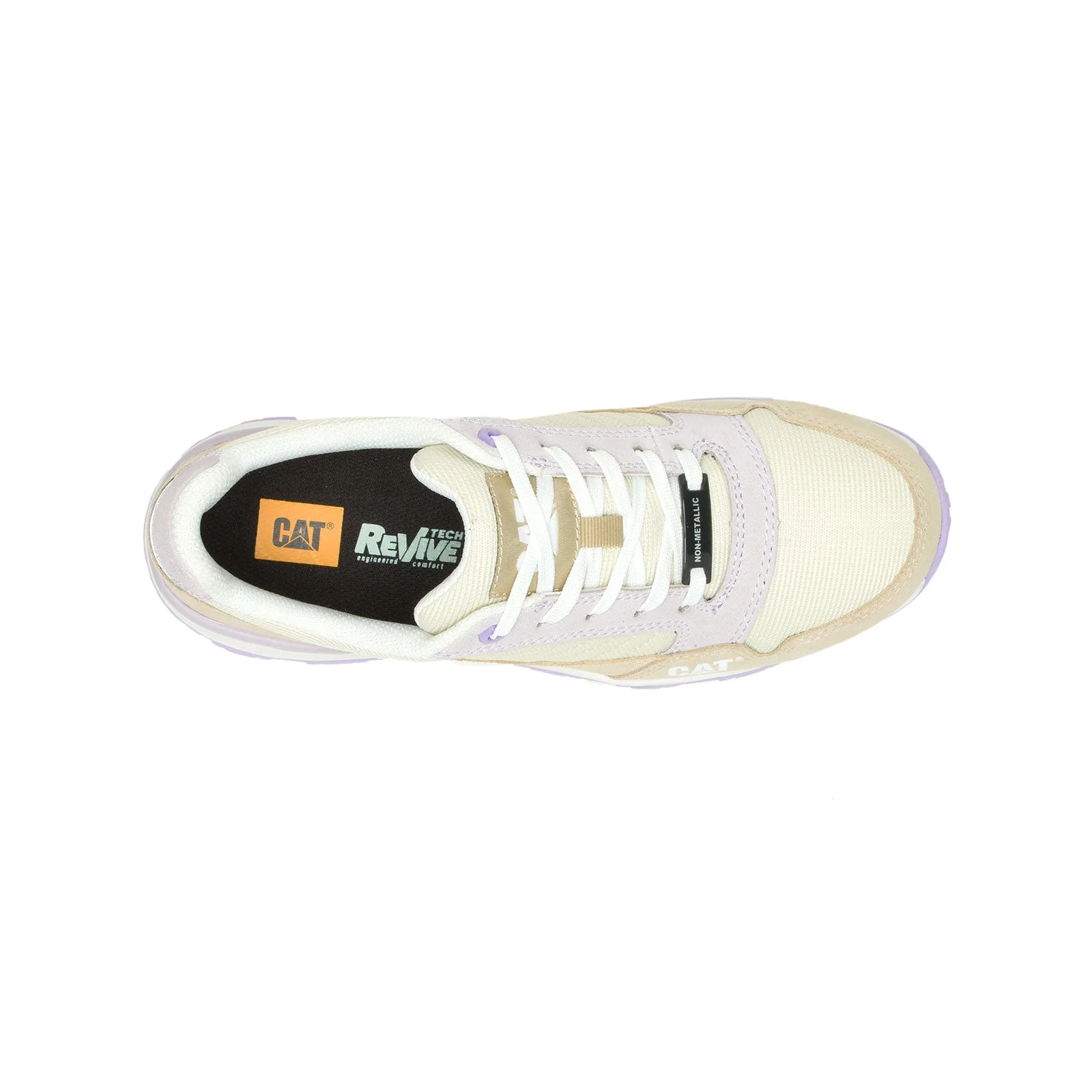 Venward Women’s Composite-Toe Work Shoe Tan/Lilac - Image 7
