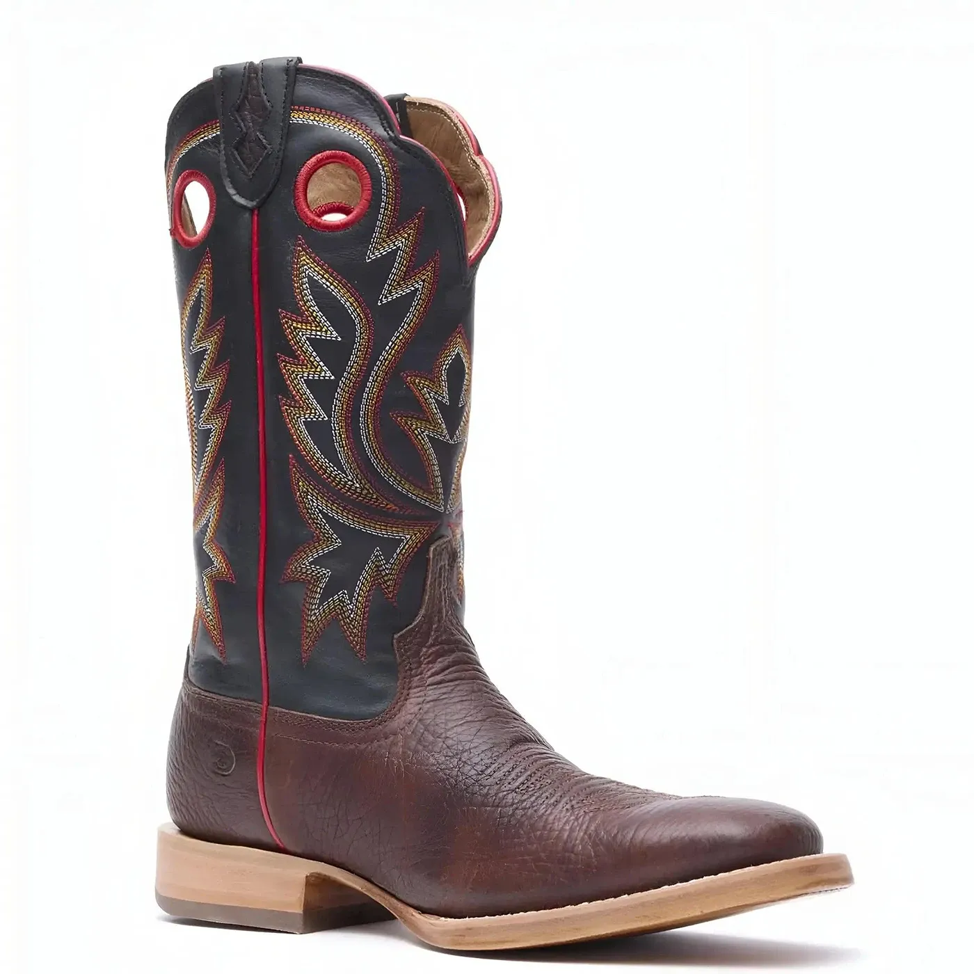 PRCA Collection Shrunken Bullhide Western Boot Chestnut & Black - Image 6