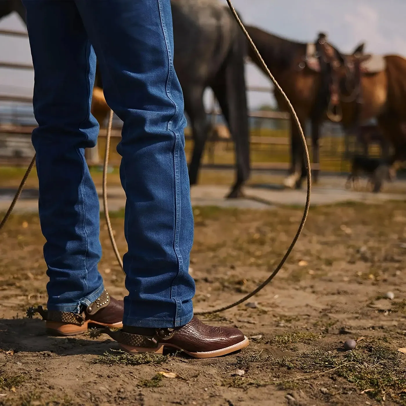 PRCA Collection Shrunken Bullhide Western Boot Chestnut & Black - Image 7
