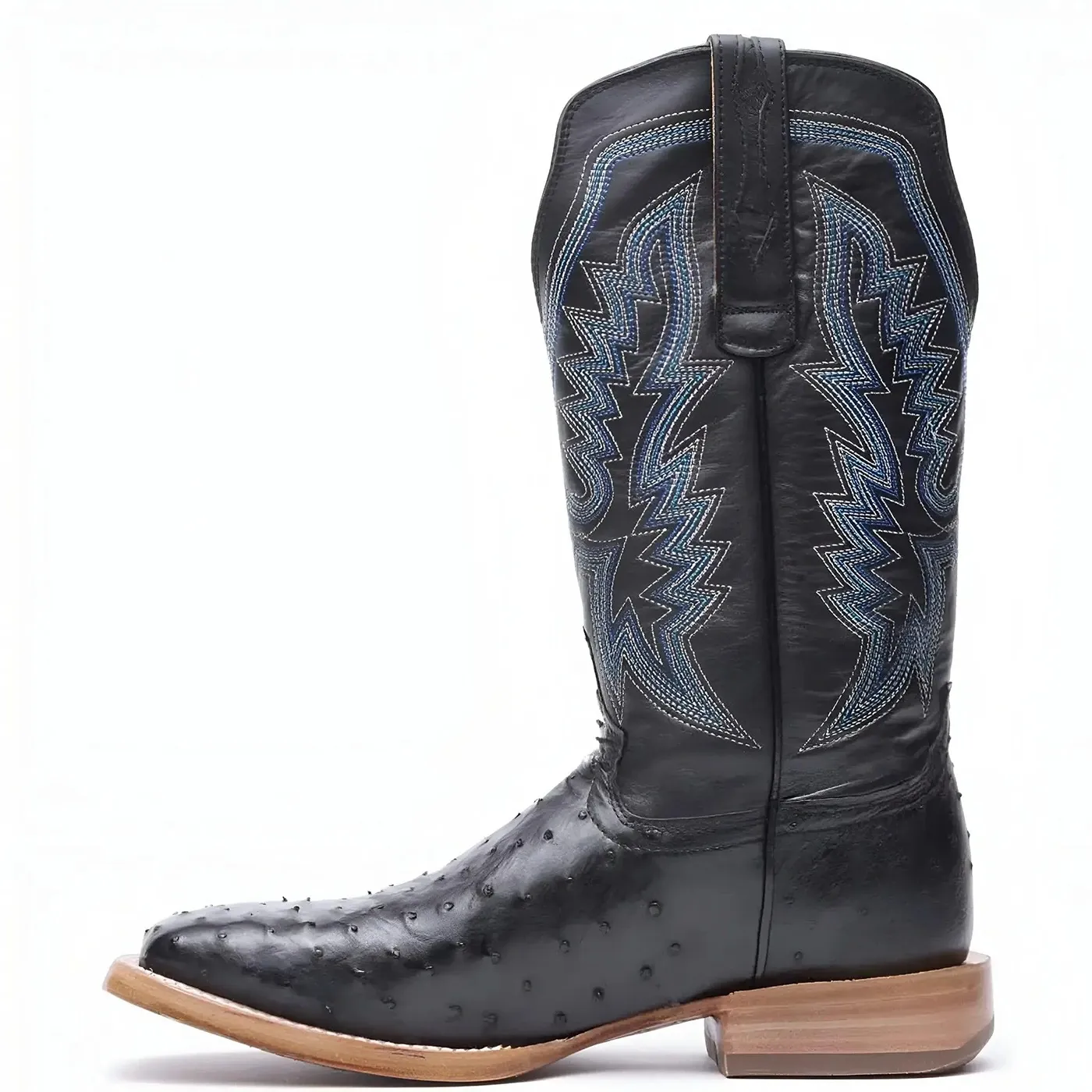 PRCA Collection Full-Quill Ostrich Western Boot Black - Image 4