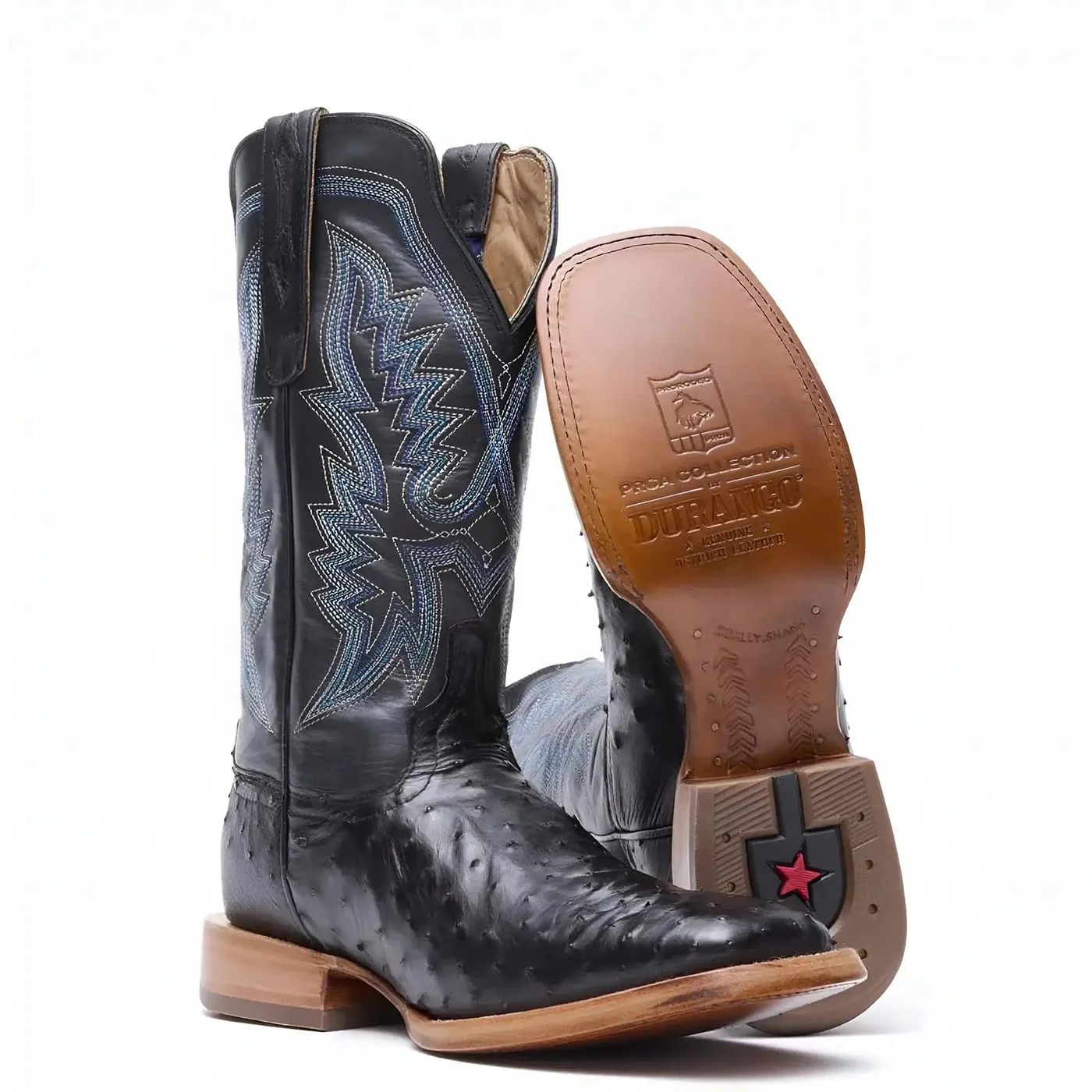 PRCA Collection Full-Quill Ostrich Western Boot Black - Image 5