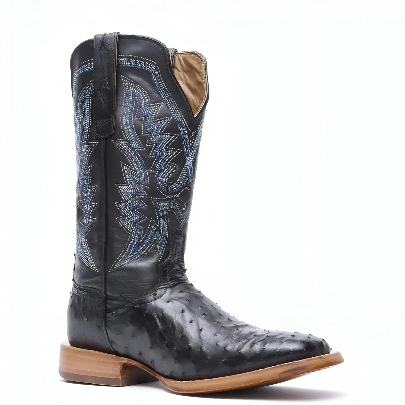 PRCA Collection Full-Quill Ostrich Western Boot Black - Image 6