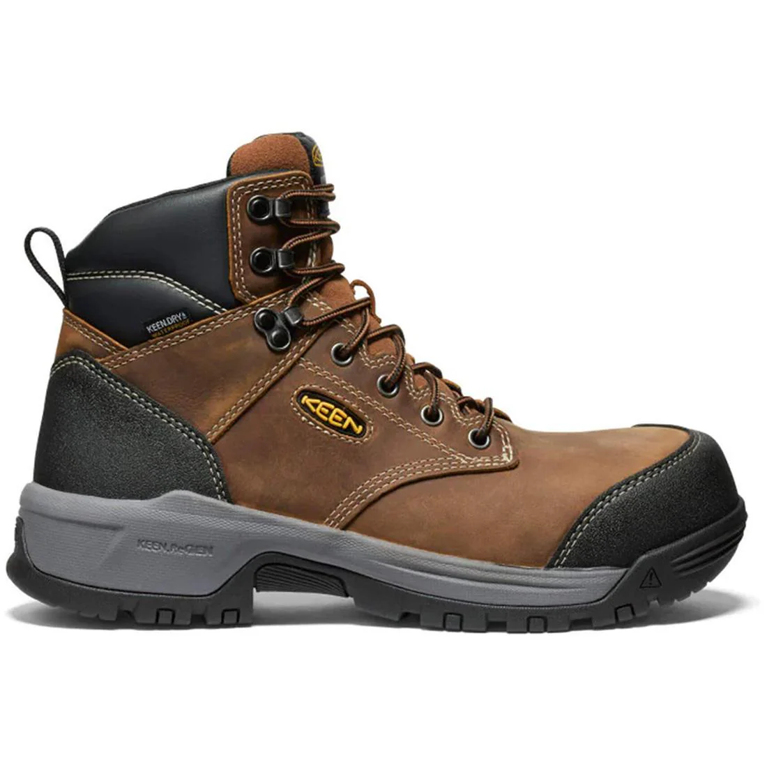 Evanston 6" Carbon-Toe Work Boot Waterproof Brown Keen