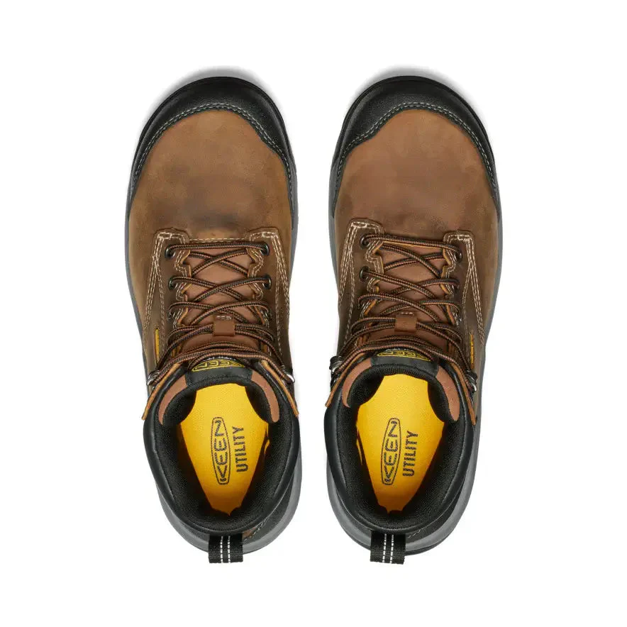 Evanston 6" Carbon-Toe Work Boot Waterproof Brown Keen - Image 4