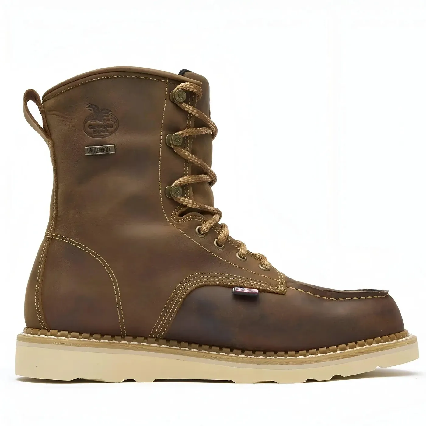 Wedge 8" Waterproof Work Boot Crazy Horse - Image 2