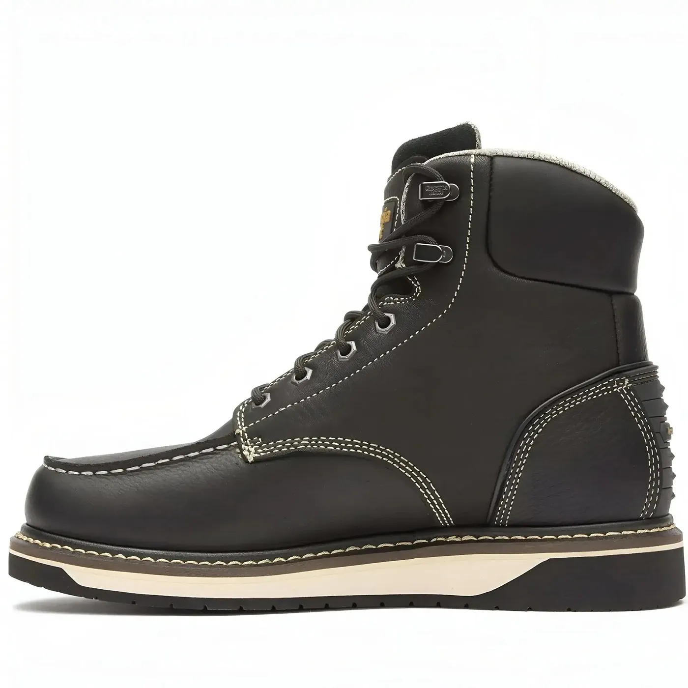 AMP LT Wedge Waterproof Moc-Toe Work Boot Black - Image 3