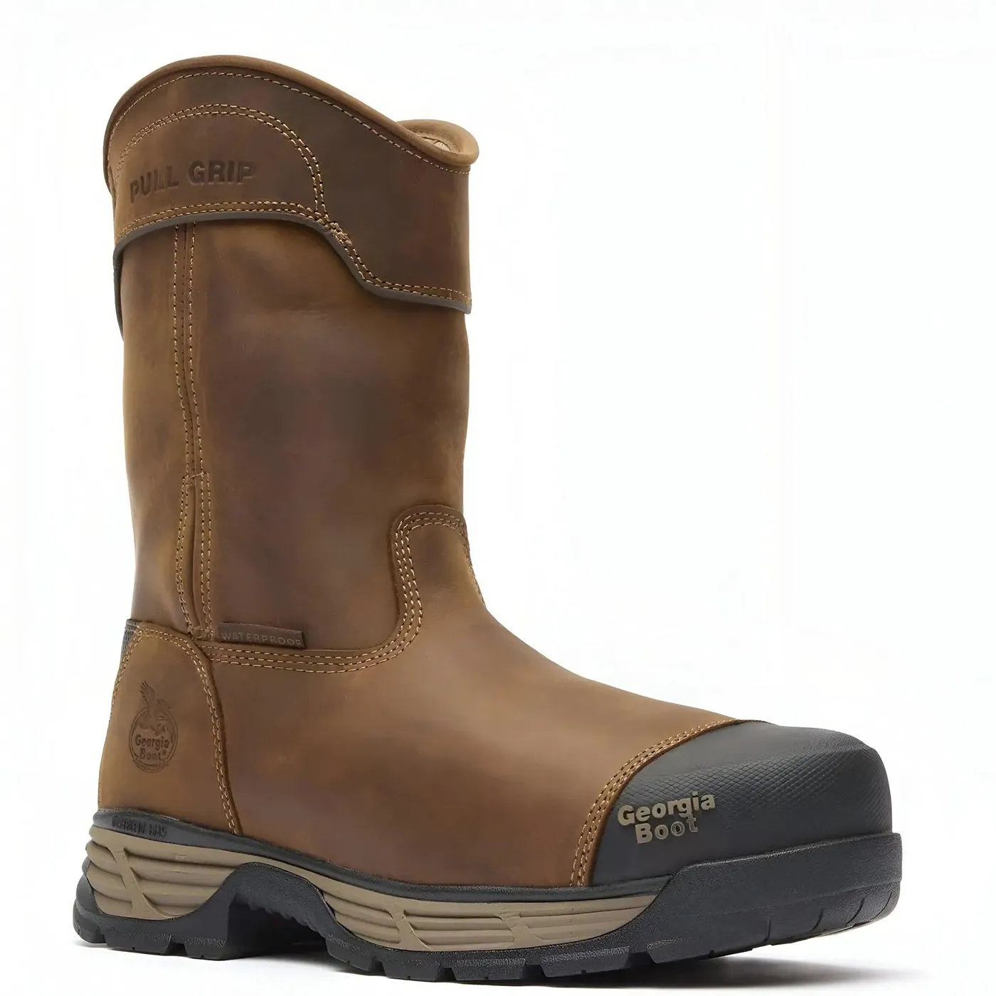Durablend Edge 10" Waterproof Alloy Toe Pull On Work Boot - Image 6