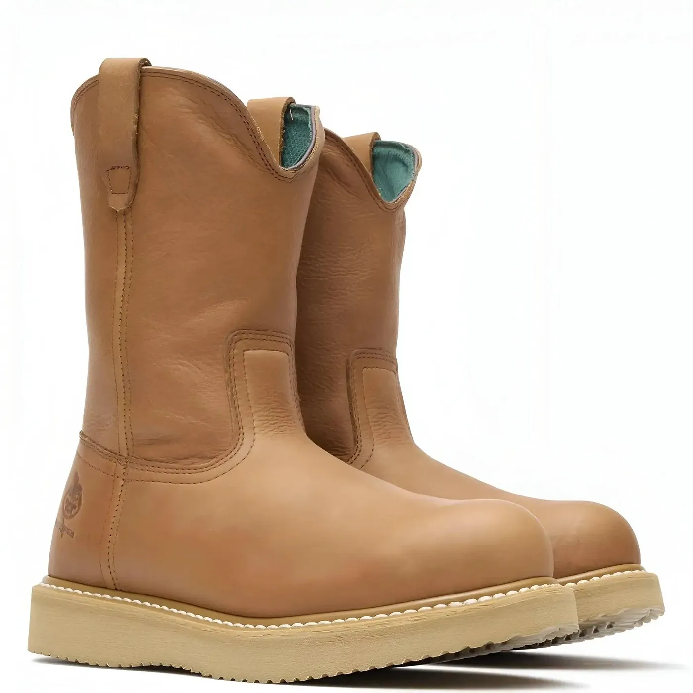 Steel Toe Wedge Work Wellington Pull On Boot