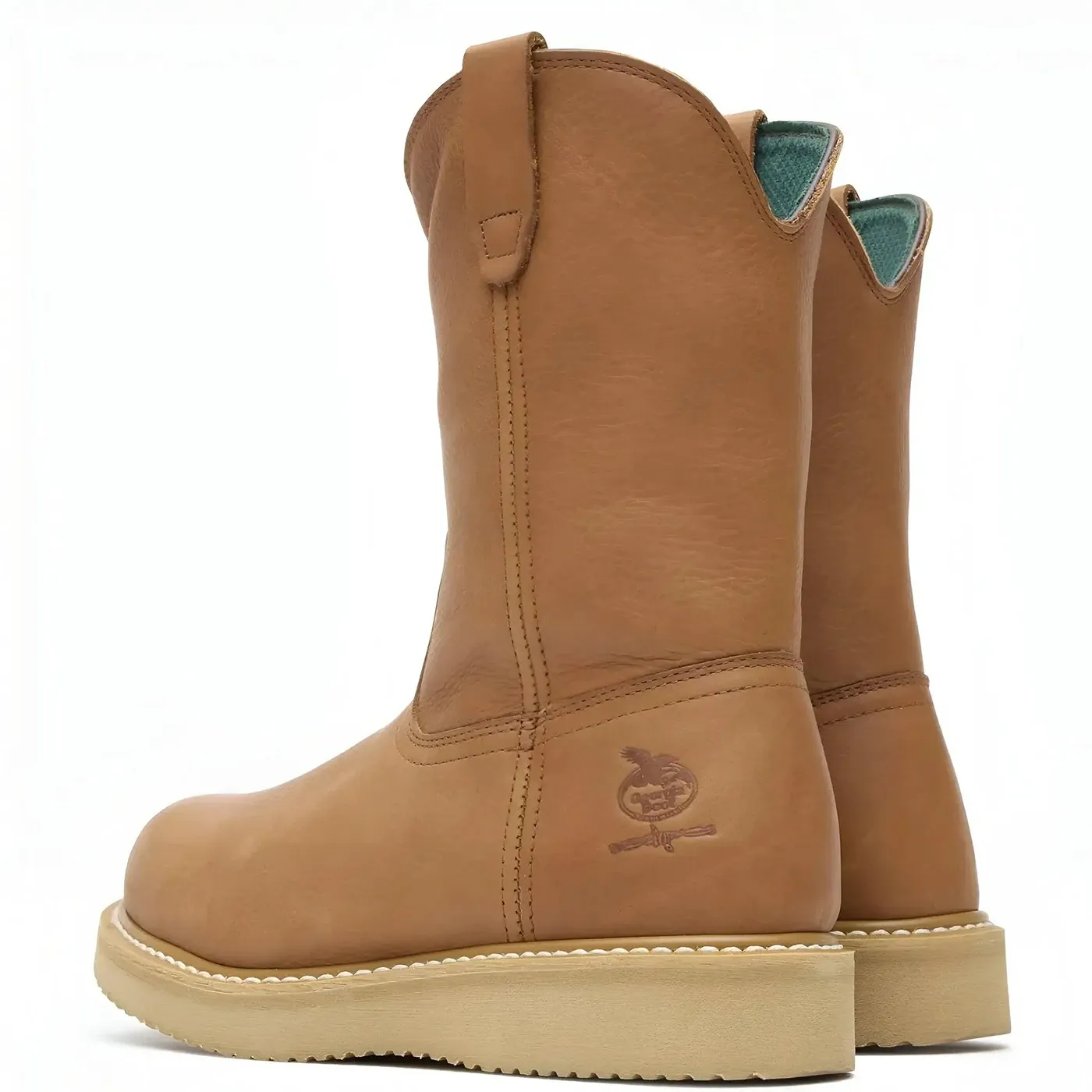 Steel Toe Wedge Work Wellington Pull On Boot - Image 4