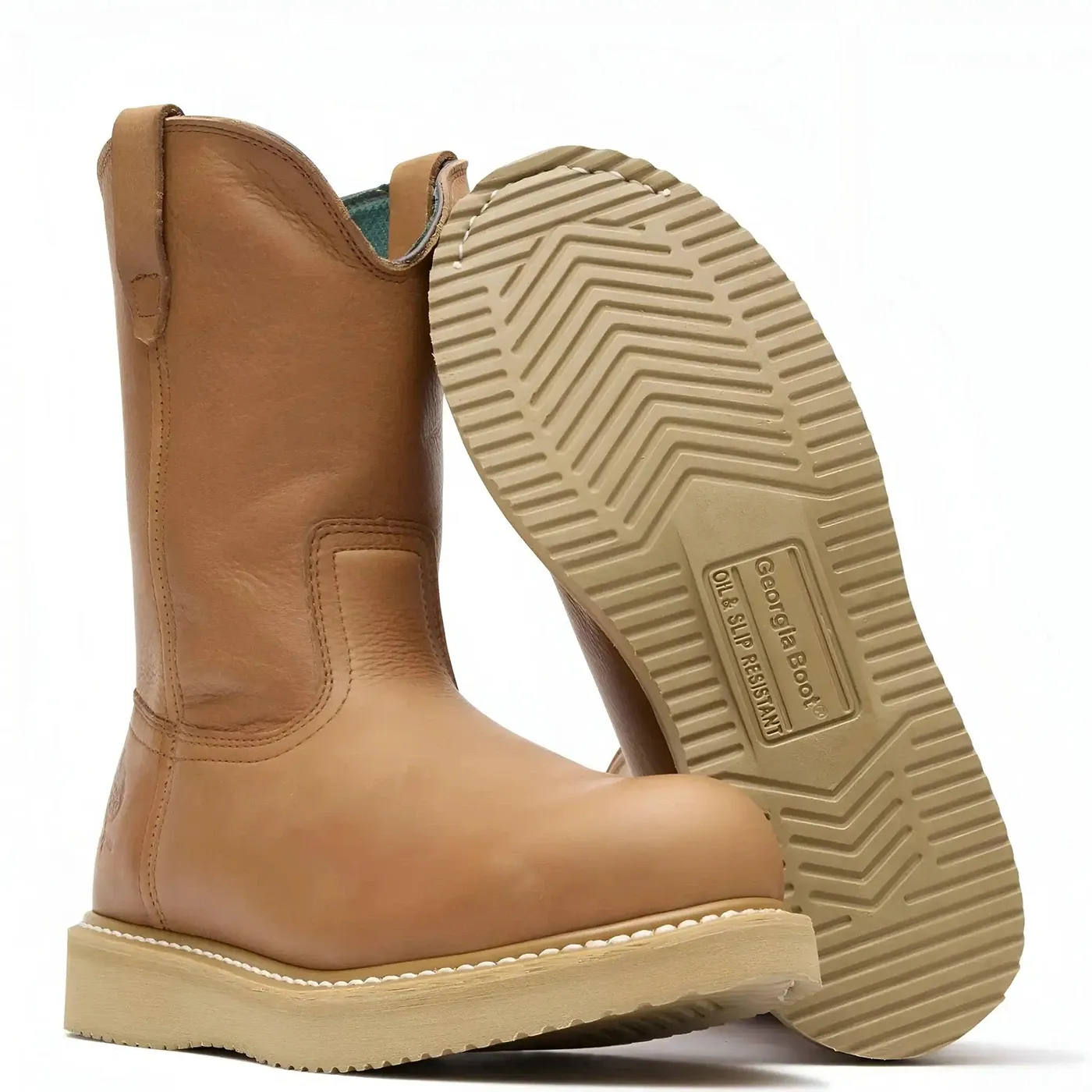 Steel Toe Wedge Work Wellington Pull On Boot - Image 5