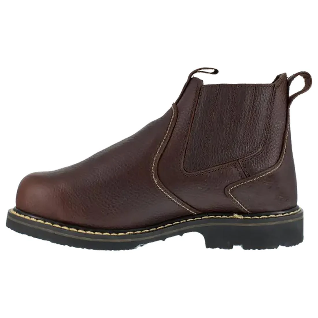 Groundbreaker Steel-Toe Slip-On 6 Inch Int Met Guard Work Boot Brown - Image 4