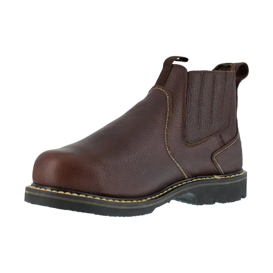 Groundbreaker Steel-Toe Slip-On 6 Inch Int Met Guard Work Boot Brown - Image 5