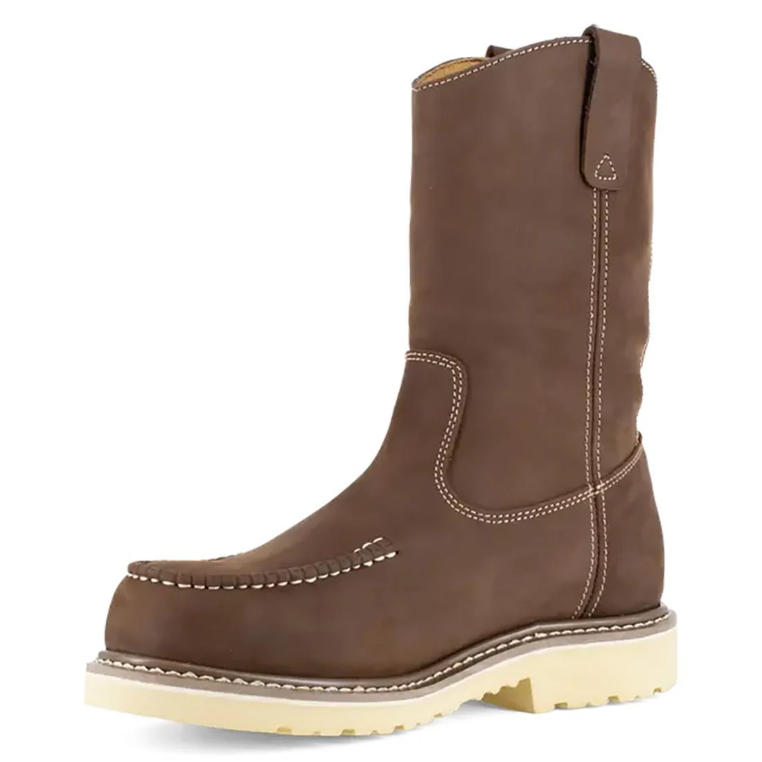 Solidifier Composite-Toe 11 Inch Pull-On Moc Toe Waterproof Work Boot Brown - Image 5