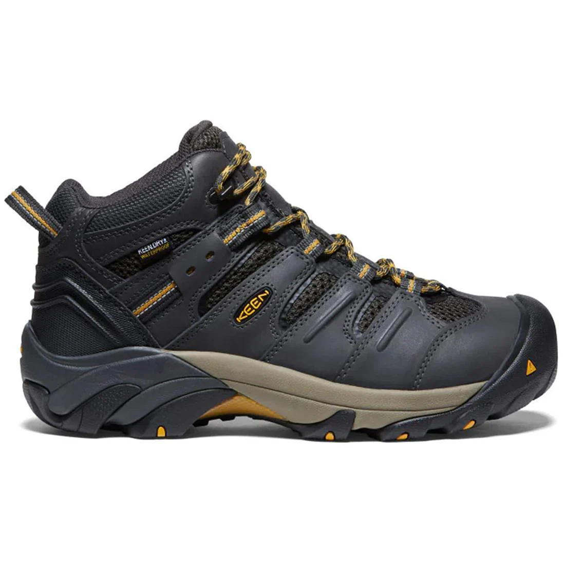 Lansing Steel-Toe Work Boot Waterproof Raven/Tawny Olive Keen