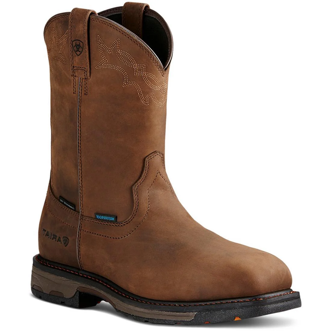 WorkHog Composite-Toe Waterproof Wellington Work Boot Brown - Image 2