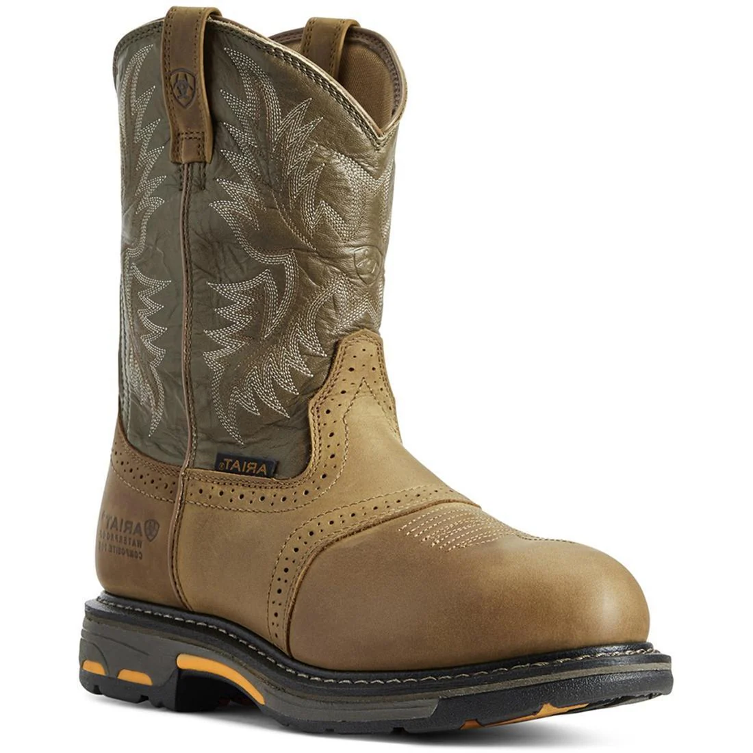 WorkHog Composite-Toe Waterproof Pull-On Round Toe Work Boot Aged Bark - Image 2